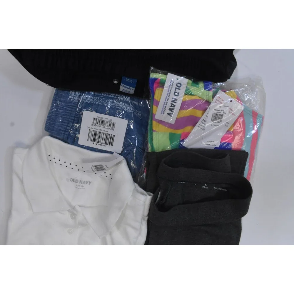 Old Navy Bulk Lot Of 10 Girls Size Large 10/12 Mixed Season Tops Bottoms Shorts